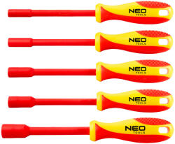 NEO TOOLS Szigetelt aljzatú csavarhúzók 5 db. 04-145 (04-145)