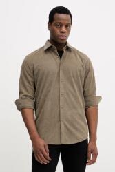 HUGO BOSS kordbársony ing galléros, regular, 50550679 - zöld 43