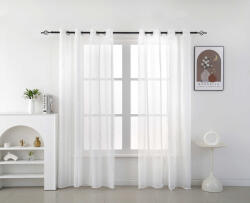 Draperie alba TASMA cu model 140x250 cm Agatat: Inele metalice