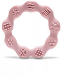 Lorelli Természetes szilikon rágóka karika - Deep Pink