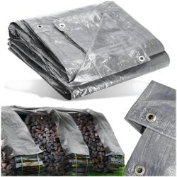 RG 3x4 m-es vízálló ponyva, tarpaulin, alumínium rögzítőlyukkal, szürke, 60 g/m2 (RC-K-1841)