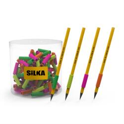 Silka Ceruza markolat, spirál, szilikon, neon, 72 db/display, Silka (SLK-ART.35N)