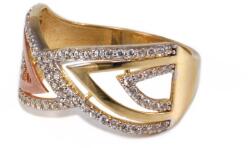 Ékszershop Bicolor áttört köves arany gyűrű (1312487)