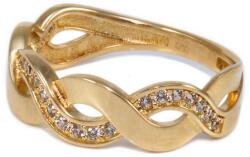 Ékszershop Köves hullámos arany gyűrű (1314170)