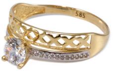 Ékszershop 2 az 1-ben arany áttört arany eljegyzési gyűrű (1323642)