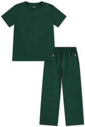 Ralph Lauren gyerek pamut pizsama - zöld 110-116
