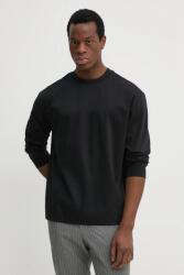HUGO BOSS pamut hosszúujjú fekete, sima, 50531331 - fekete M