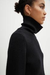 Michael Kors gyapjú pulóver meleg, női, fekete, garbónyakú, MF460YUF2G - fekete S