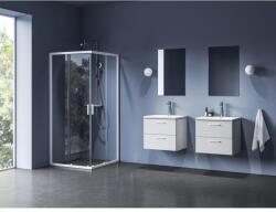 RAVAK Blix II NBLRV2 90x90 zuhanykabin matt fehér+transparent (1LM70E00Z1) - groszmann