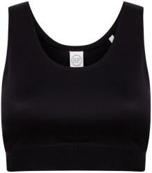 SF (Skinnifit) Pántos crop top lányoknak - Fekete / fekete | 11-12 éves (SM236-1000289817)