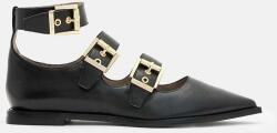 AllSaints bőr balerina cipő Susan Buckle Shoe - fekete Női 36