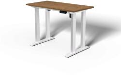 Liftor Rock, 118x60x2, 5 cm, Tölgy Sharman konyakbarna, Tölgy Sharman konyakbarna/Fehér, állítható magasságú asztal