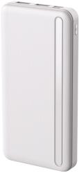  Powerbank Setty PB1-100 - 2XUSB / Type-C / MicroUSB portos fehér power bank, 10000 mAh, LED kijelzővel