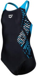 arena vortex swimsuit v back girl black 116cm