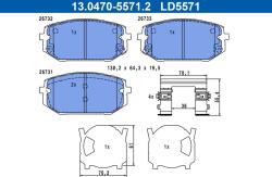 ATE Set placute frana ATE 13.0470-5571.2 (13.0470-5571.2)