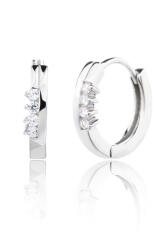  Ezüst köves karika fülbevaló - átm. 14 mm (AG29570) E-DS0008