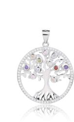  Ezüst életfa medál - átm. 24 mm (AG28628) P-DS0006