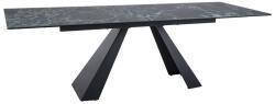 SIGNAL MEBLE Salvadore 160(240)*90 kerámia étkező asztal tengerszín/ fekete