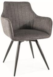 SIGNAL MEBLE Ballo étkezőszék fekete láb/ sötét szürke Brego 18