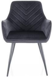 SIGNAL MEBLE Fig Velvet étkező szék fekete láb/ fekete Bluvel 19