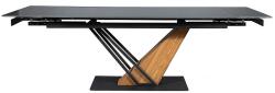 SIGNAL MEBLE Genesis 160(220)*90 étkező asztal fekete/ kőris