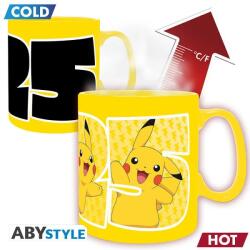 ABYstyle Abysse Corp: POKEMON Mug Heat Change (460 ml) - Pikachu 25 (Ajándéktárgyak)