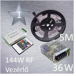 Vled Silver 1 (5050 SMD 30led/m szalag +RF 20 gombos vezérlő + 36W fém táp) (RGB-szett-silver-1)