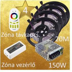 Vled Gold 4 (5050 SMD 30led/m szalag +Zóna RF gombos vezérlő + 150W fém táp) (RGB-szett-gold-4)