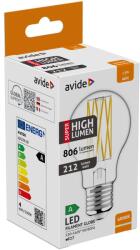 Avide LED Filament Globe 3, 8W E27 4000K NW Super High Lumen (806 lumen, természetes fehér) (A8820)