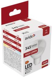 Avide LED Spot Alu+plastic, 4W, GU10, WW, 3000K, meleg fehér, 345 lumen (A6722)