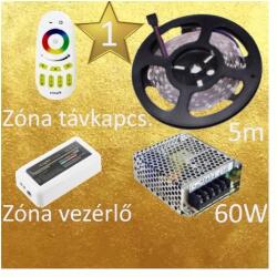 Vled Gold 1 (5050 SMD 30led/m szalag +Zóna RF gombos vezérlő + 60W fém táp) (RGB-szett-gold-1)