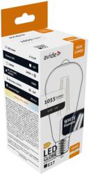 Avide LED White Filament ST64, 8, 5W, E27, 330°, NW, 4000K, természetes fehér, 1055 Lumen, üveg bura (A9504)