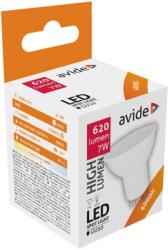 Avide LED Spot Alu+plastic, 7W, GU10, 100 °, NW, 4000K, természetes fehér, 620 lumen (A8689)