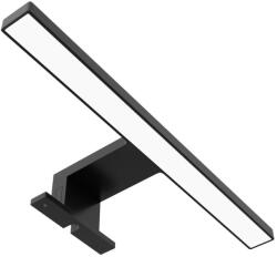 Avide LED Műanyag Tükörvilágító lámpa, szögletes, 4000K, természetes fehér, IP44, 5W, 300mm, 410 lumen, fekete színű (A2382)