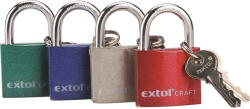 Extol Craft lakat, vas, 3 kulccsal, dobozban; 38mm (77020)