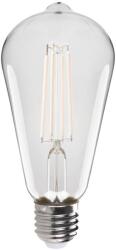 Kanlux XLED White Filament fényforrás, ST64, 7W, E27, 320°, WW, 2700K, meleg fehér, 806 Lumen, üveg bura (37381)