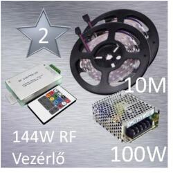 Vled Silver 2 (5050 SMD 30led/m szalag +RF 20 gombos vezérlő + 100W fém táp) (RGB-szett-silver-2)