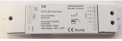 Optonica Zóna vezérlő egység RGB, RGBW és állítható színhőmérsékletű led szalaghoz (RGB, RGBW, RGB+CCT, CCT, 5x5A, 12-24VDC) (6366)