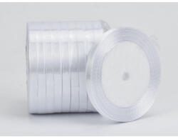  Fehér szatén szalag 6mm 10 tekercs - OKOS ÁR! - papelito