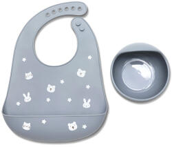 Lorelli Természetes szilikon 2 db-os étkészlet - Grey