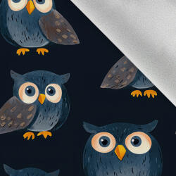 Takoy Téli softshell anyag sötétkék baglyok