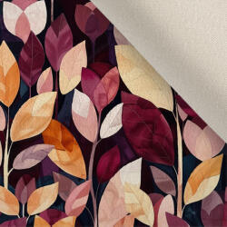 Takoy Ruházati stretch bársony lila-bordó levelek