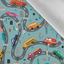 Takoy Téli softshell anyag autók a mentolos úton