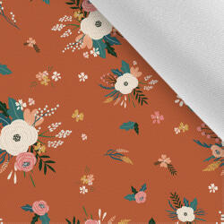 Takoy Gabardin anyag light virágok fahéj alapon