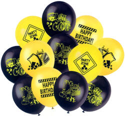  Munkagépek szülinapi lufi 30cm (12db/csomag)