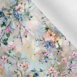 Takoy Matt anyag fürdőruhákhoz, fitnesz ruházathoz elmosódott virágok olajfestmény