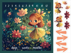 Takoy Microfiber/Pamut hatású utánzat PANEL 160x120 mérföldkő takaró - zöld tündér-NS-17257