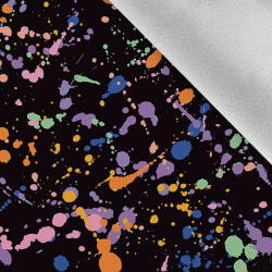 Takoy Téli softshell anyag fröccsentett minta fekete alapon