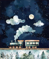 Takoy Softshell téli PANEL 50x60 éjszakai vonat