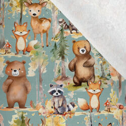 Takoy Funkcionális termo fésült jersey erdei állatok kalandjai sötét menta